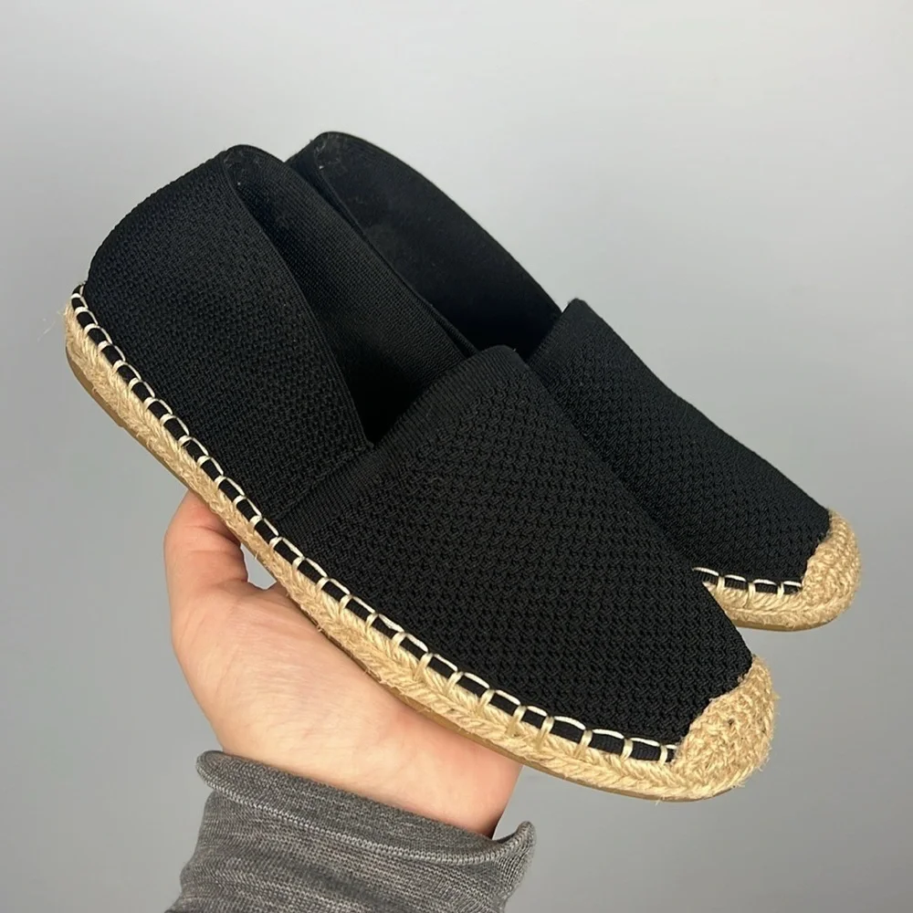 Black Women's Espadrille Slip-On Shoes